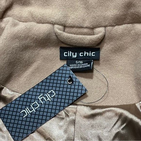 NWT City Chic Miss Mysterious Knee Length Hooded Coat sz 16 - Picture 4 of 14